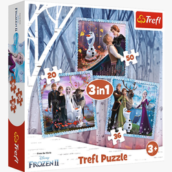 PUZZLE 3w1 Magiczna opowieść Frozen 2 34853 Trefl
